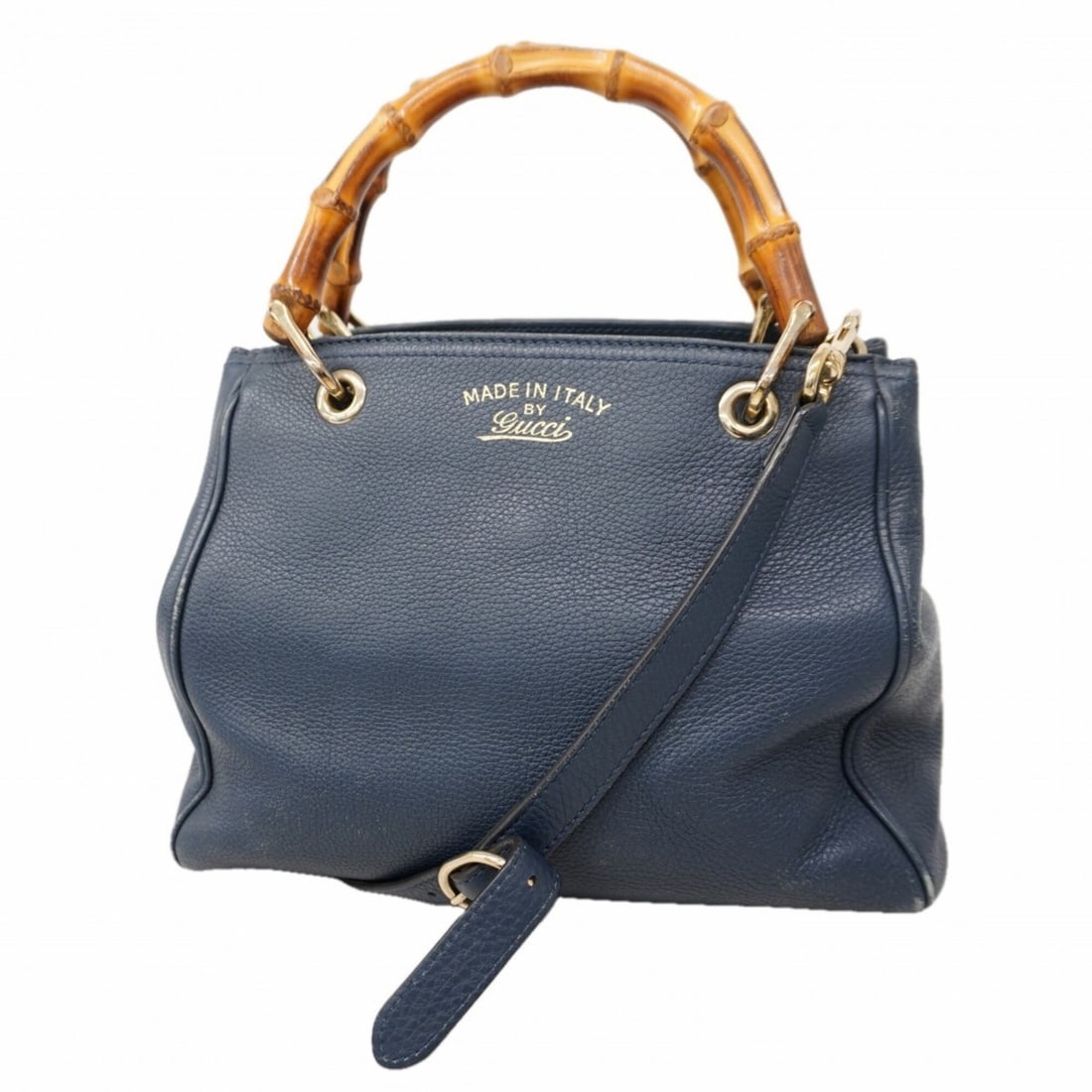Gucci Bamboo Handbag 336032 Leather Blue Champagne 2-way Bag for Women: --- Catalog ---Category: SizeSize (HxWxD): 23cm x 28cm x 12cm / 9.05'' x 11.02'' x 4.72''Category: DesignType: HandbagColor: BlueGender: WomenMaterial: Leather Category: GeneralMPN: 336032Brand: Gucci