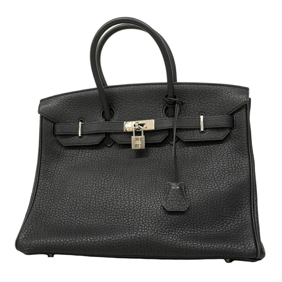 Hermes Birkin 35 Fjord handbag, black, ?M stamp, women's.: --- Catalog ---Category: SizeSize (HxWxD): 28cm x 35cm x 18cm / 11.02'' x 13.77'' x 7.08''Category: DesignType: HandbagColor: BlackGender: WomenMaterial: Fjord leather Hardware Color: SilverCategory: 