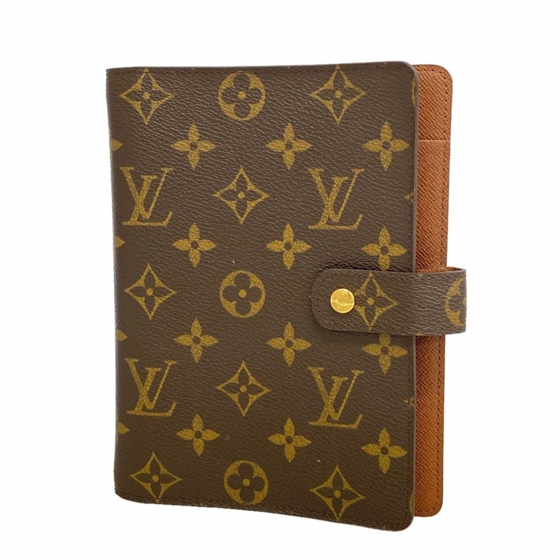 Louis Vuitton Monogram Agenda MM Notebook Cover R20105 Brown (Women's) (1 of 7)