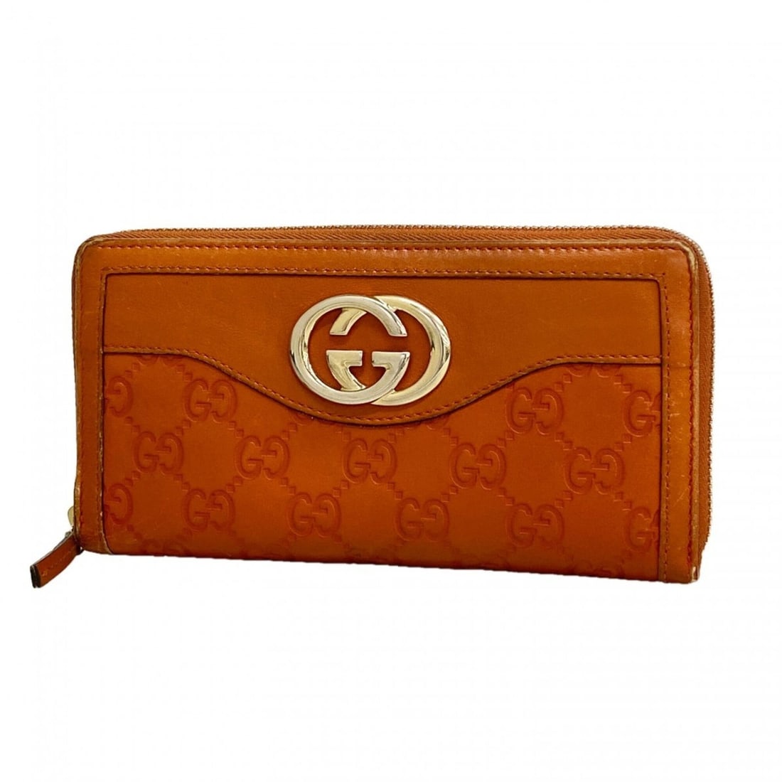 Gucci long wallet, Guccissima pattern, 291132, leather, orange champagne, women's.: --- Catalog ---Category: SizeSize (HxWxD): 10cm x 19cm x 2.5cm / 3.93'' x 7.48'' x 0.98''Category: DesignType: Long wallet (bi-fold)Color: OrangeGender: WomenMaterial: Leather Category: GeneralMPN: 29