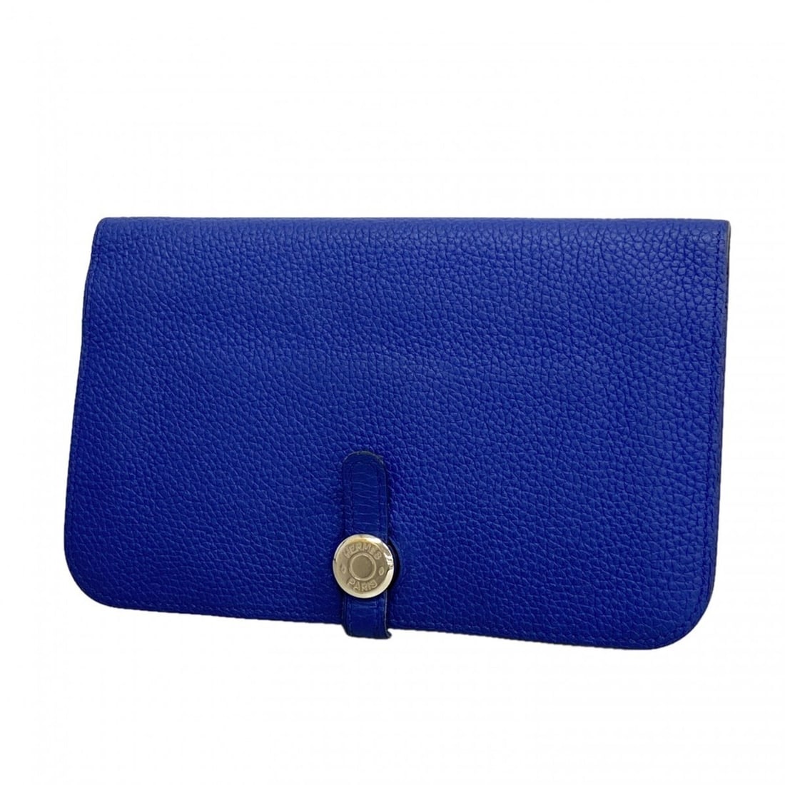 Hermes Dogon GM Long Wallet, Togo Leather, Blue Electric, T Stamp, Men's/Women's: --- Catalog ---Category: SizeSize (HxWxD): 12cm x 20cm x 1.5cm / 4.72'' x 7.87'' x 0.59''Category: DesignType: Long wallet (bi-fold)Color: Blue ElectricGender: Men,WomenMaterial: Togo leather Category