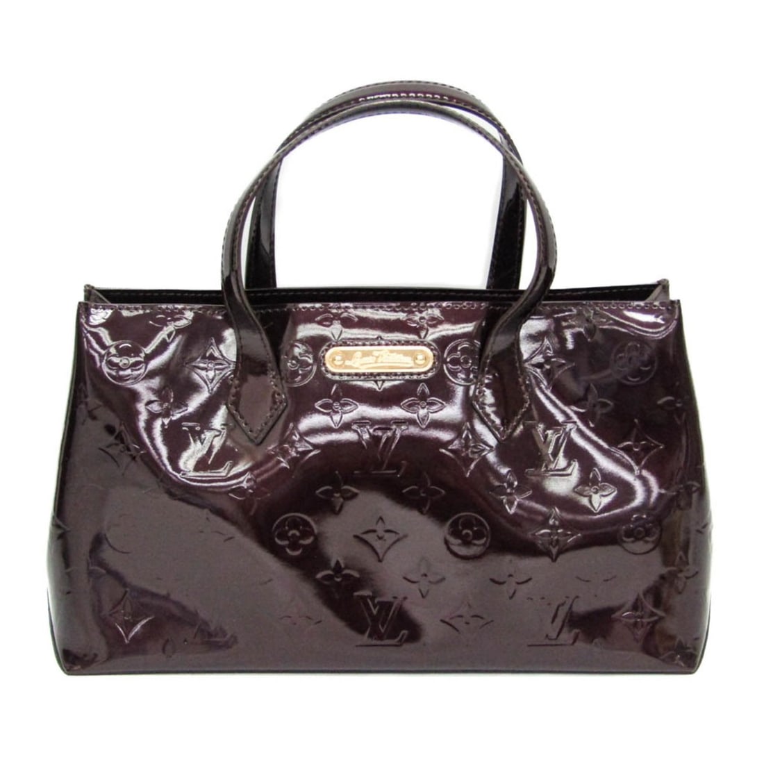 Louis Vuitton Monogram Vernis Wilshire PM M93641 Women's Handbag Amarante: --- Catalog ---Category: SizeSize (HxWxD): 18cm x 30cm x 11cm / 7.08'' x 11.81'' x 4.33''Handle Length: 34cm / 13.38''Category: DesignType: HandbagColor: AmaranteGender: WomenClosure: HookMaterial: Mo