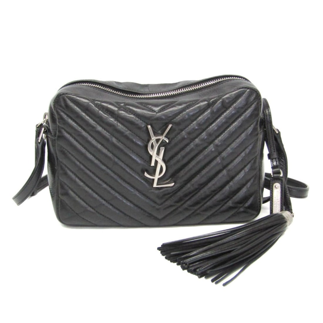 Saint Laurent Lou V-stitch 468537 Women's Leather Shoulder Bag Black: --- Catalog ---Category: SizeSize (HxWxD): 14.5cm x 22cm x 6cm / 5.7'' x 8.66'' x 2.36''Strap Length: 127cm - 142cm / 49.99'' - 55.9''Category: DesignType: Shoulder bagColor: BlackGender: WomenClosure