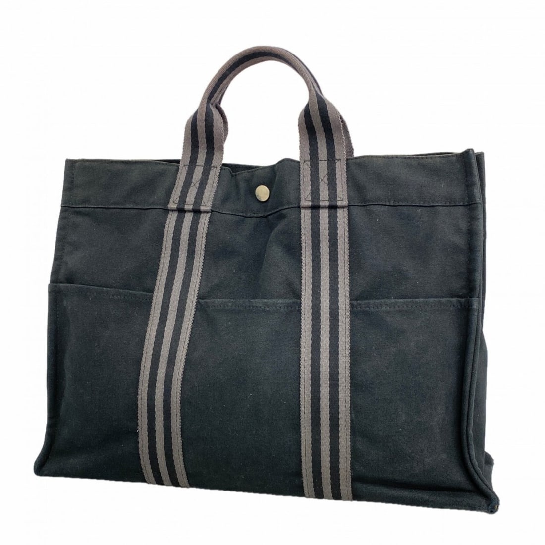 Hermes Fourre-Tout MM Canvas Tote Bag, Black, Men's & Women's: --- Catalog ---Category: SizeSize (HxWxD): 32cm x 42cm x 10cm / 12.59'' x 16.53'' x 3.93''Category: DesignType: Tote bagColor: BlackGender: Men,WomenMaterial: Canvas Hardware Color: SilverCategory: Ge