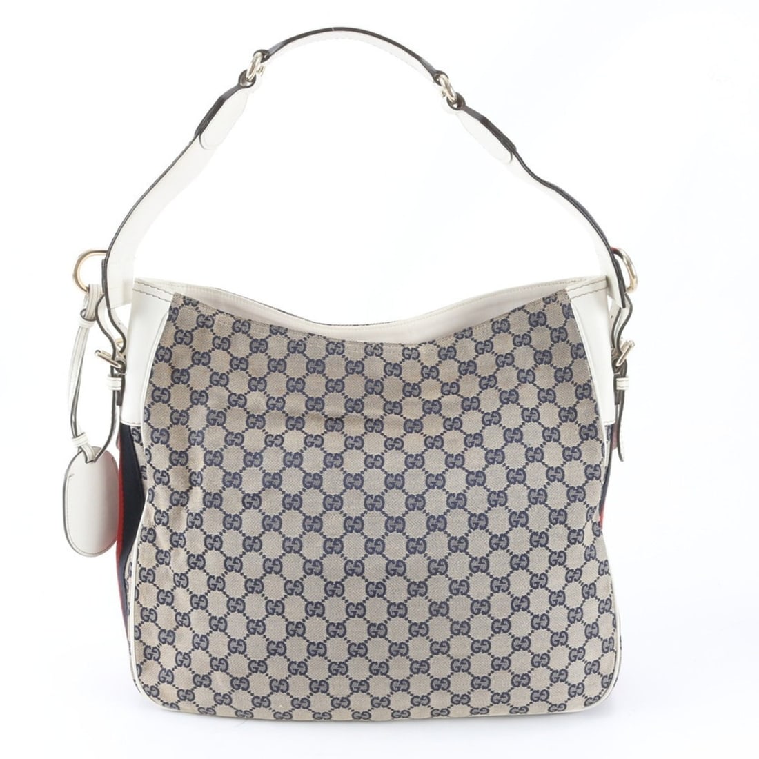 Excellent condition Gucci GG canvas 247597 leather shoulder bag/handbag for women.: --- Catalog ---Category: SizeSize (HxWxD): 33cm x 38cm x 10cm / 12.99'' x 14.96'' x 3.93''Category: DesignType: Handbag, Shoulder bagColor: Beige, IvoryGender: WomenMaterial: Leather , Canvas Category