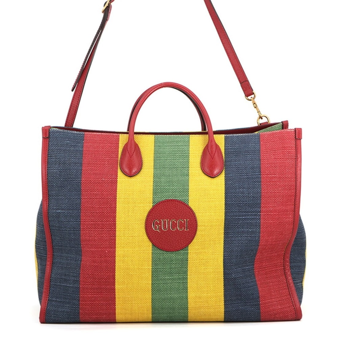 Gucci Tote Bag, Byadella Leather & Canvas 630358, GUCCI 2-way Shoulder Handbag,: --- Catalog ---Category: SizeSize (HxWxD): 33.5cm x 42.5cm x 18cm / 13.18'' x 16.73'' x 7.08''Category: DesignType: Shoulder bag, Tote bagColor: Multi-color, Red colorGender: WomenMaterial: Leather , 