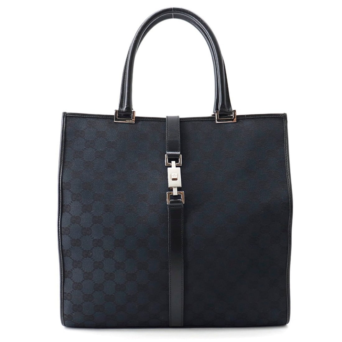 Gucci tote bag GG canvas Jackie 002?1064 GUCCI handbag black: --- Catalog ---Category: SizeSize (HxWxD): 32cm x 33cm x 7cm / 12.59'' x 12.99'' x 2.75''Category: DesignType: Tote bagColor: BlackGender: Women,MenMaterial: Canvas , Leather Category: GeneralBrand: G
