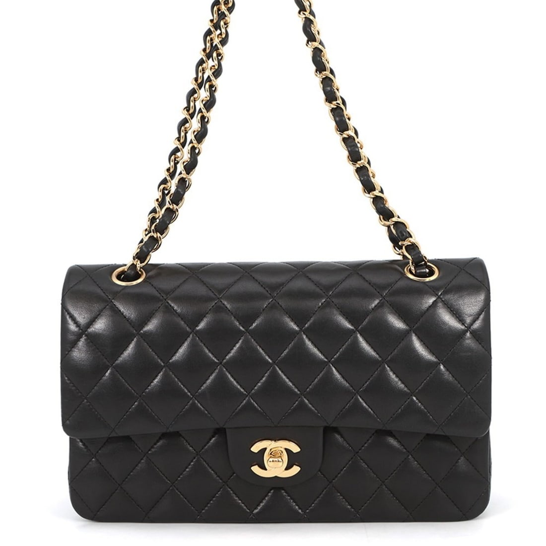 Chanel Chain Shoulder Bag Matelassé 25 Coco Mark Lambskin Double A01112 CHANEL Handbag Women's: --- Catalog ---Category: SizeSize (HxWxD): 15cm x 25cm x 6.5cm / 5.9'' x 9.84'' x 2.55''Category: DesignType: Shoulder bagColor: BlackGender: WomenMaterial: Leather Leather/Fur Type: LambskinCategory: