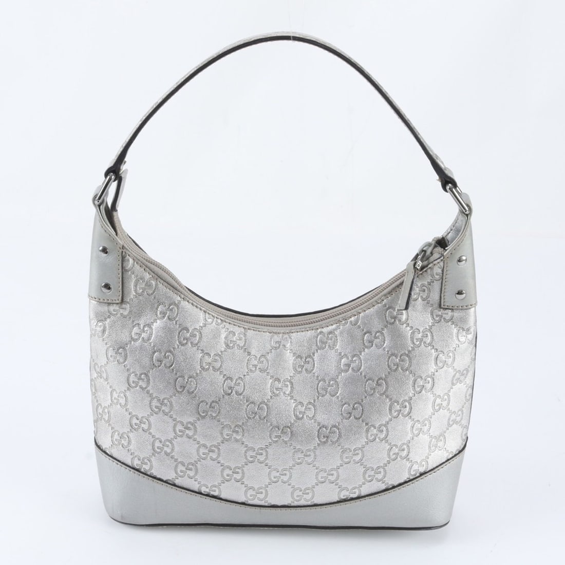 Excellent condition Gucci Guccissima Hobo 240020 Leather Shoulder Bag, Handbag, Silver, Women's.: --- Catalog ---Category: SizeSize (HxWxD): 24cm x 26cm x 9cm / 9.44'' x 10.23'' x 3.54''Category: DesignType: Handbag, Shoulder bagGender: WomenMaterial: Leather Category: GeneralMPN: 240020Brand: Guc