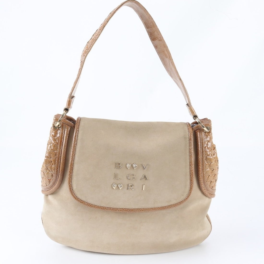 Excellent condition Bvlgari flap shoulder bag, handbag, brand name, women's. (1 of 8)