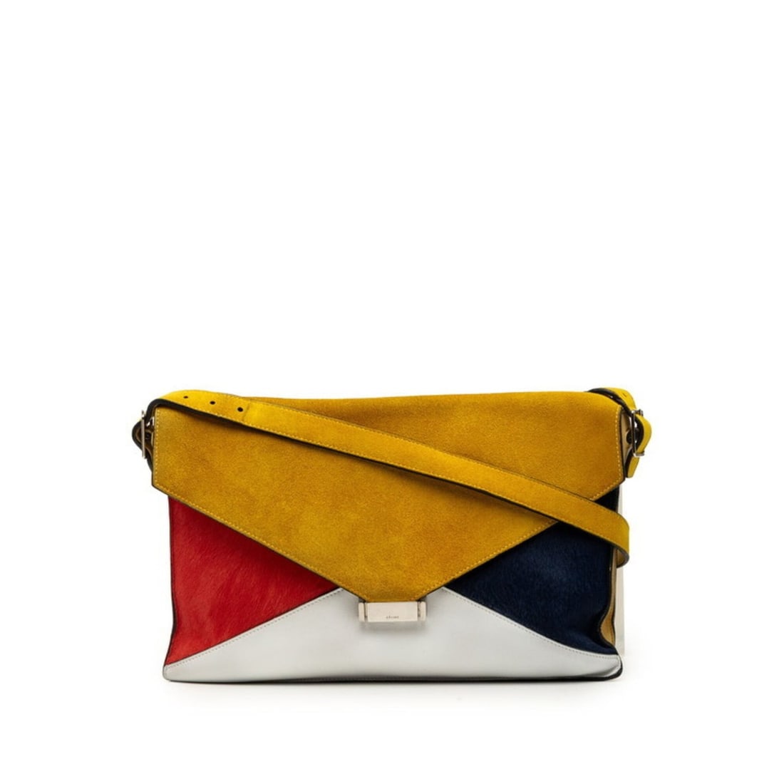 Celine Diamond Clutch Tricolor One-Shoulder Bag Multicolor Suede Calfskin Leather Women's CELINE: --- Catalog ---Category: SizeSize (HxWxD): 21cm x 31.5cm x 2.5cm / 8.26'' x 12.4'' x 0.98''Category: DesignType: Shoulder bagColor: Multi-colorGender: WomenMaterial: Suede , Leather Leather/Fur Type: 