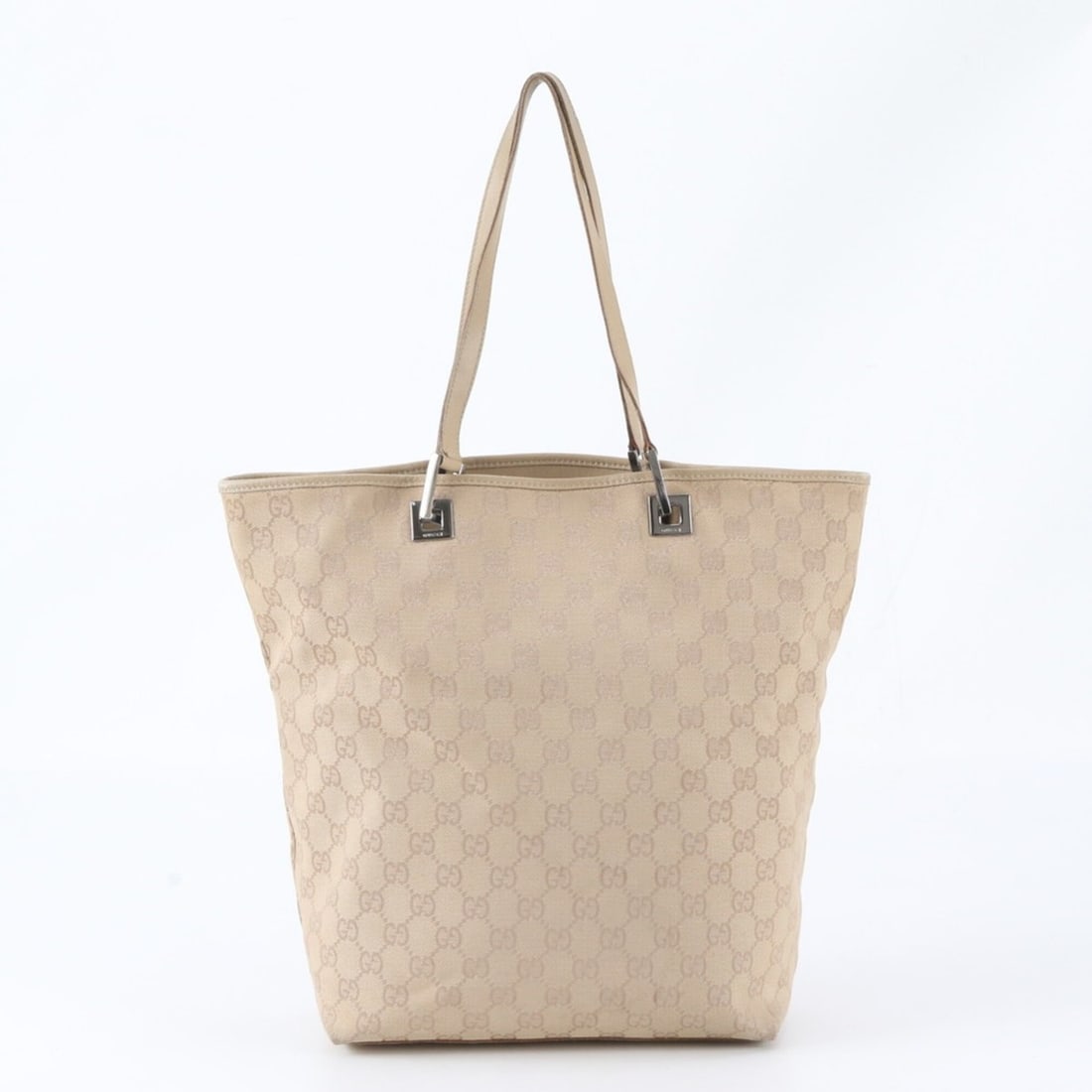 Excellent condition Gucci GG canvas 31243 leather tote bag/handbag/shoulder bag for women.: --- Catalog ---Category: SizeSize (HxWxD): 31cm x 24cm x 11cm / 12.2'' x 9.44'' x 4.33''Category: DesignType: HandbagColor: Beige, Red colorGender: WomenMaterial: Leather , Canvas Category: GeneralMPN