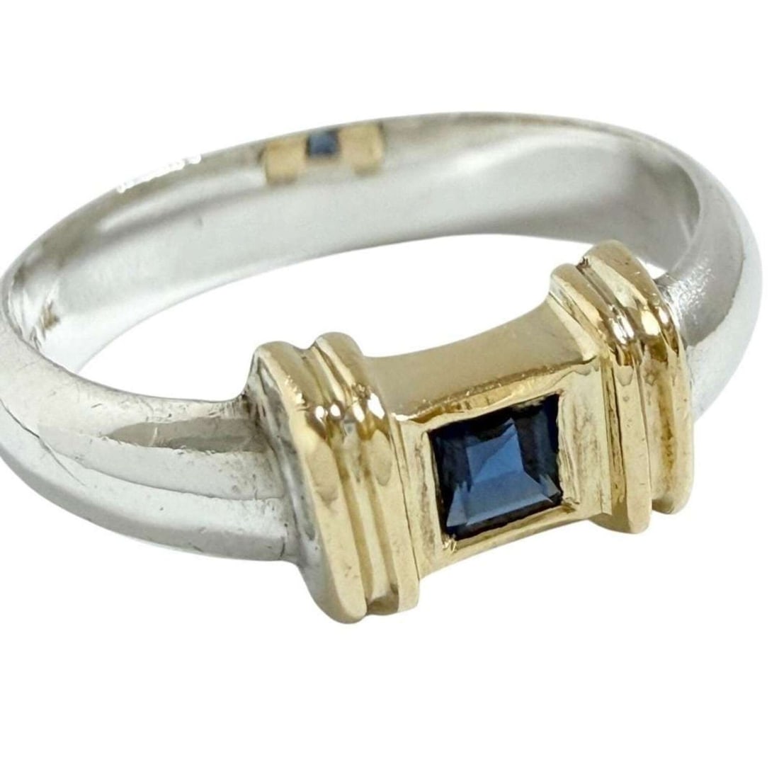 Tiffany & Co. Women's Band Ring, 14K Gold, Size 11, Sapphire: --- Catalog ---Category: SizeJP Size: 11US Size: 6Category: DesignType: Band ringGender: WomenMaterial: Silver 925, Yellow gold (14K)Category: GeneralBrand: Tiffany--- Item List ---Section: ConditionR