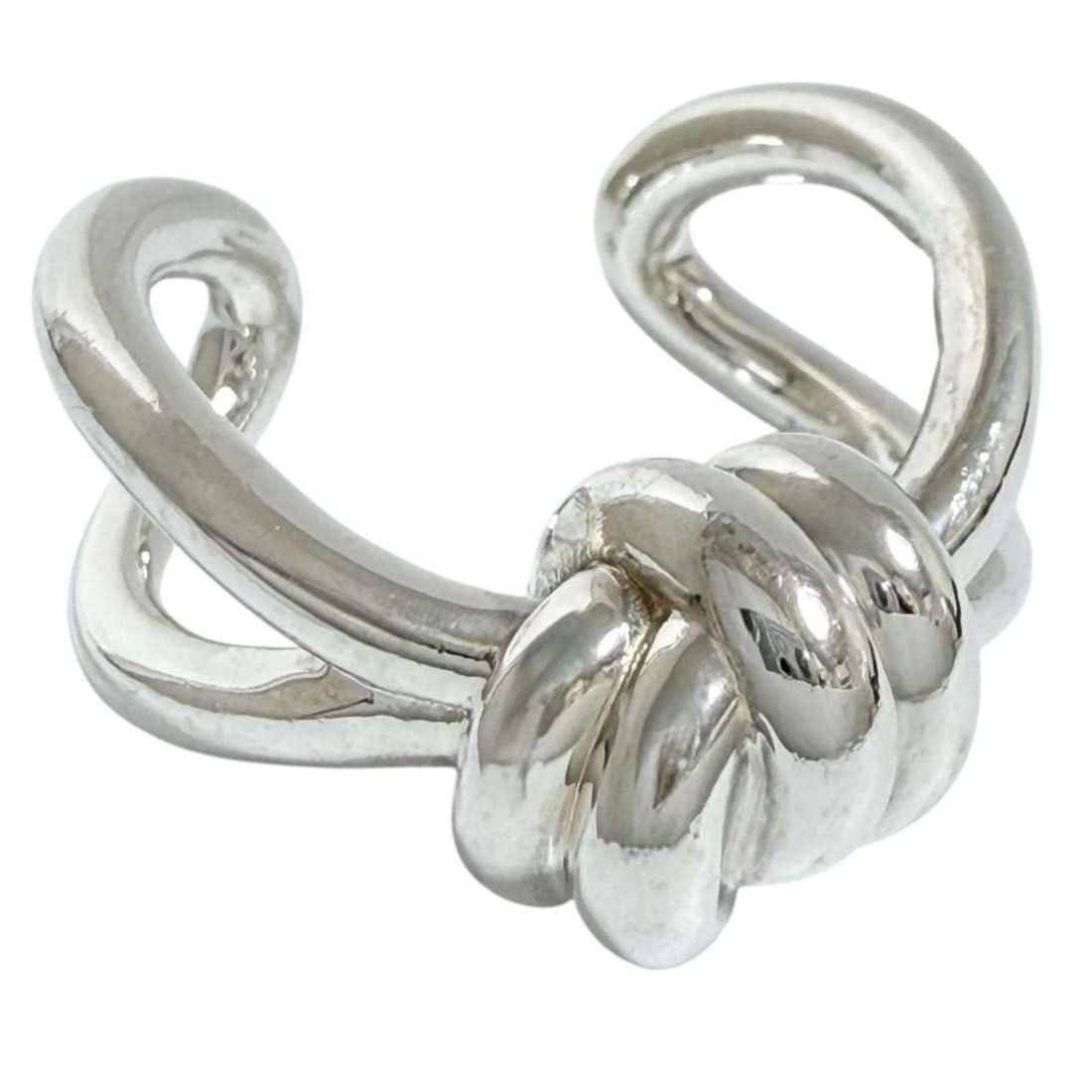 Bottega Veneta Men's/Women's Knot Ring, Size 15, Sterling Silver 925: --- Catalog ---Category: SizeJP Size: 15US Size: 7.5Category: DesignType: Band ringColor: SilverGender: Men,WomenMaterial: Silver 925Category: GeneralBrand: Bottega VenetaCountry of Origin: Italy--- I