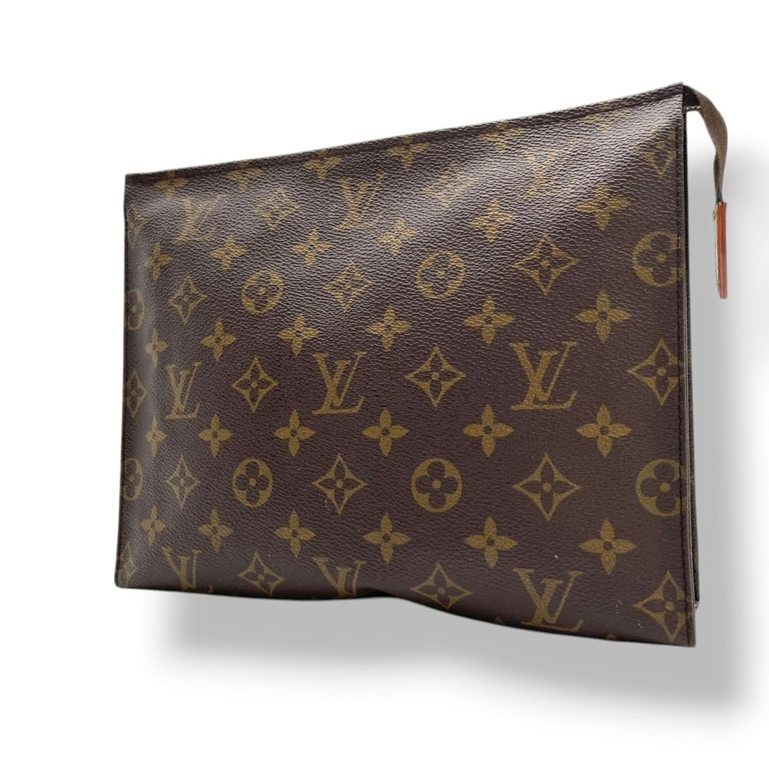 Louis Vuitton Pochette Toilette Clutch Bag Pouch, Monogram Leather, Brown, Gold Hardware,: --- Catalog ---Category: SizeSize (HxWxD): 20cm x 25cm x 5cm / 7.87'' x 9.84'' x 1.96''Category: DesignType: Clutch bag, PouchColor: BrownGender: Men,WomenMaterial: Monogram Category: GeneralBrand: Lo