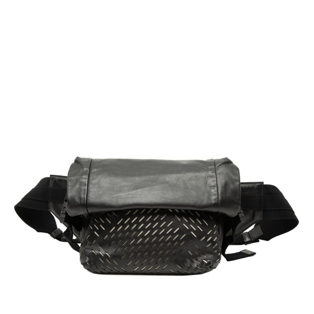 Bottega Veneta Perforated Waist Bag/Body Bag 578540 Black Leather Men's BOTTEGAVENETA: --- Catalog ---Category: SizeSize (HxWxD): 18cm x 21cm x 7cm / 7.08'' x 8.26'' x 2.75''Category: DesignType: Fanny packColor: BlackGender: MenMaterial: Leather Category: GeneralMPN: 578540Brand: Botte