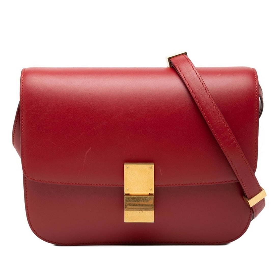 Celine Classic Box Crossbody Shoulder Bag, Red Leather, Women's CELINE (1 of 9)
