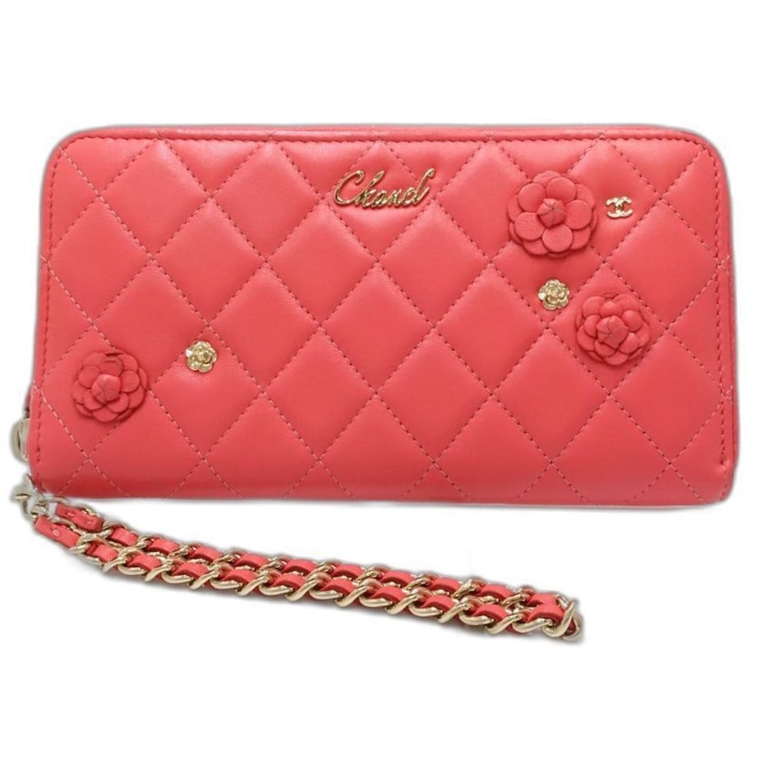 CHANEL Chanel Long Wallet AP0150 Round Zipper Camellia Lambskin Pink Women's 181999: --- Catalog ---Category: SizeSize (HxWxD): 10.5cm x 19.5cm x 2cm / 4.13'' x 7.67'' x 0.78''Category: DesignType: Long wallet (bi-fold)Color: PinkGender: WomenMaterial: Leather Leather/Fur Type: Lambsk