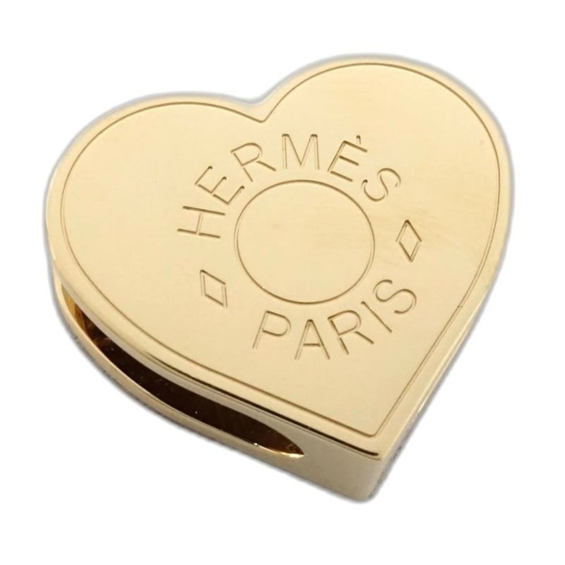 HERMES Hermes Scarf Ring Mini Coeur Heart Gold Metal Women's 181987: --- Catalog ---Category: DesignType: Scarf ringColor: GoldGender: WomenMaterial: Metal Category: GeneralBrand: HermesCountry of Origin: FranceCategory: Physical PropertiesSize (HxWxD): 2cm x 2cm / 0.7