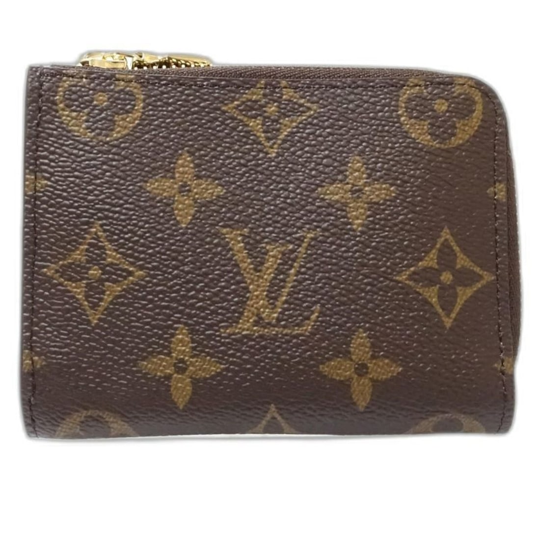 LOUIS VUITTON Louis Vuitton Monogram Wallet/Coin Case M25698 Portefeuille Noir Compact Wallet Brown (1 of 13)