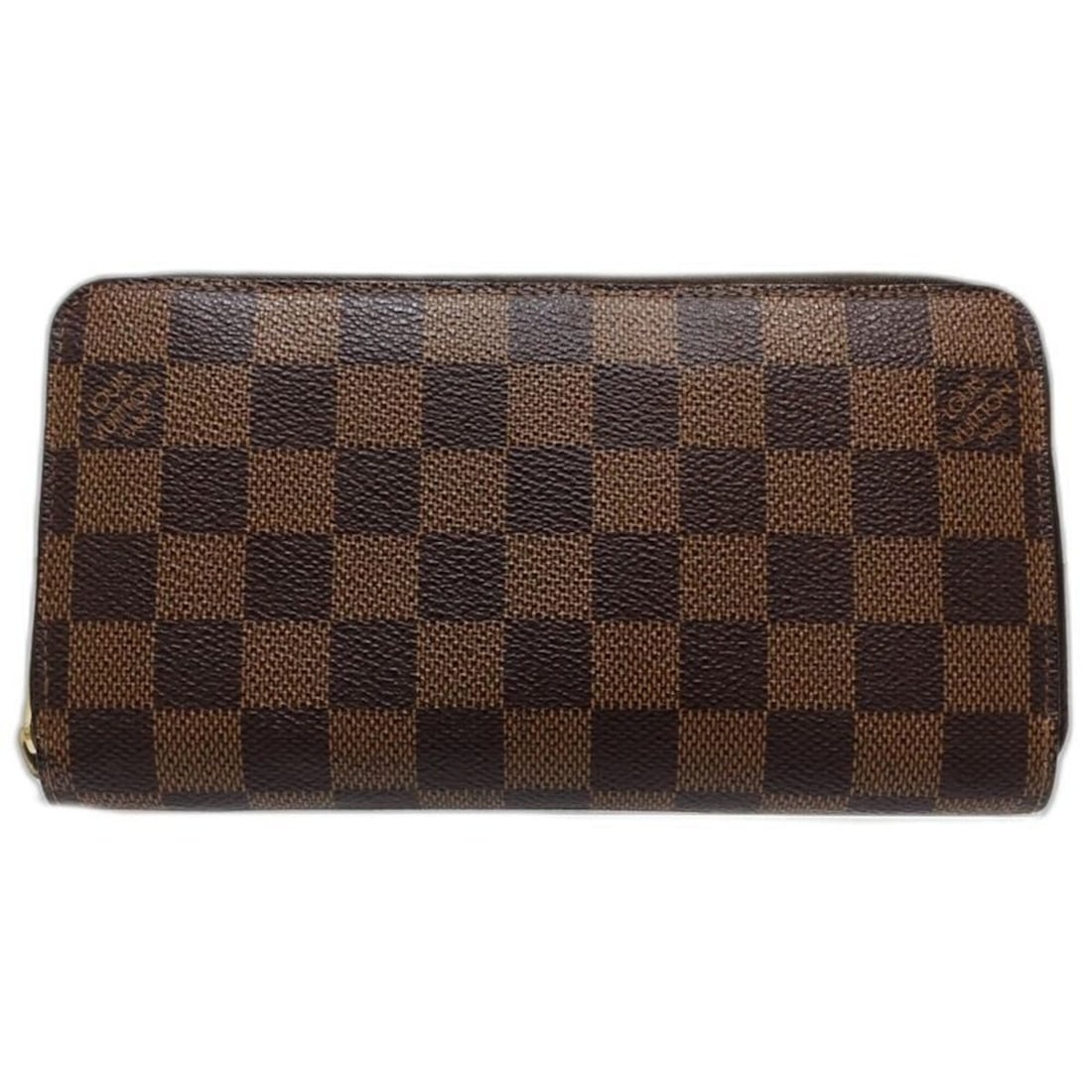 LOUIS VUITTON Louis Vuitton Damier Long Wallet N60015 Zippy Ebene Women's 182050 (1 of 13)
