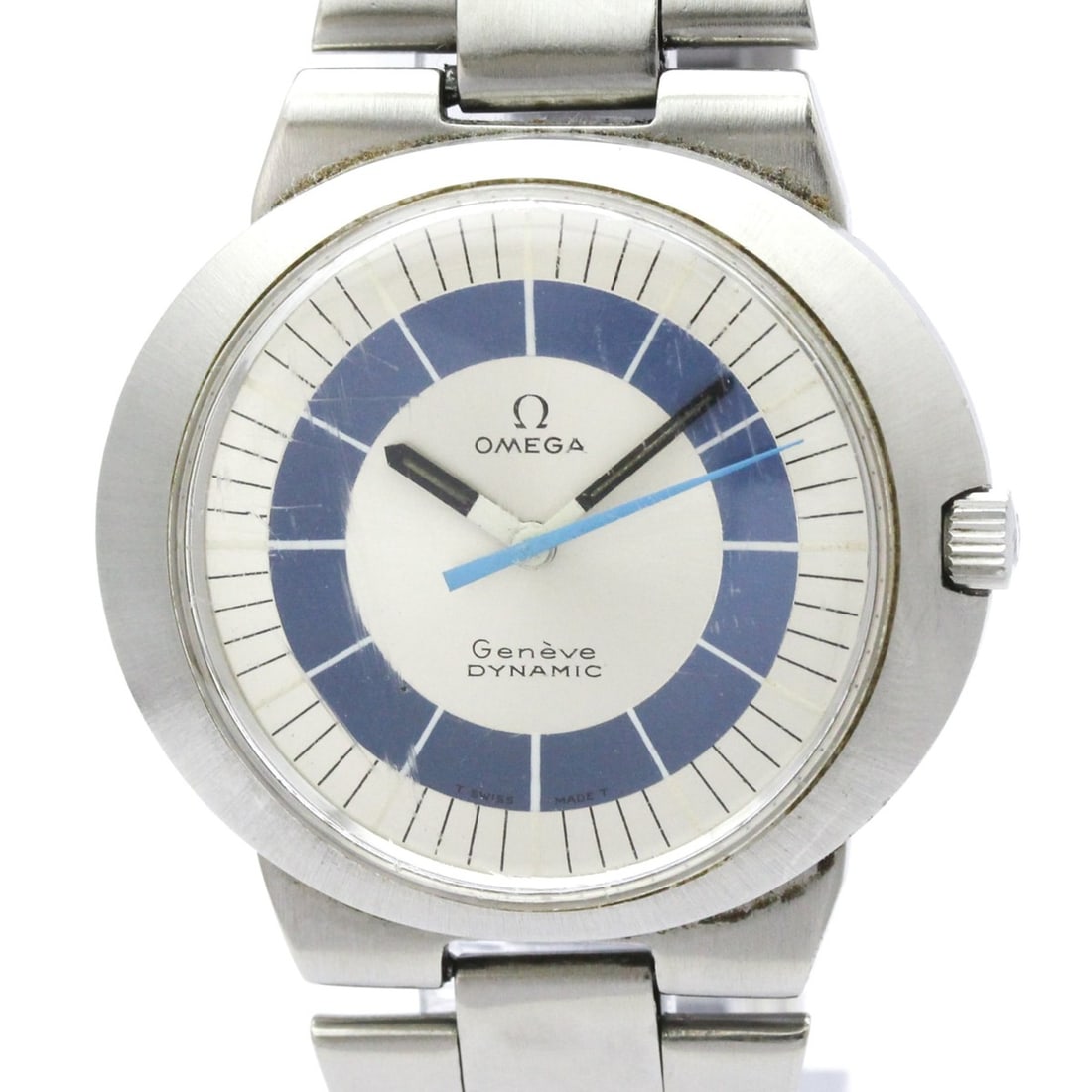 OMEGA Geneve Dynamic Cal 601 teel Automatic Watch 166.039 Vintage: --- Catalog ---Category: SizeCase Diameter: 41mm / 1.61''Category: DesignType: WristwatchStyle: Dress/FormalGender: MenColor (Dial): SilverMaterial (Band): Stainless steelMaterial (Case): Stainless st