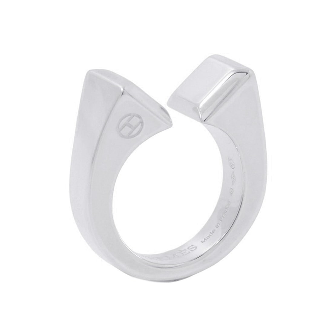 Hermes ring, Clou de Forge ring GM, SV925 silver, size 49. HERMES ring.: --- Catalog ---Category: SizeUS Size: 5Brand Size: 49Category: DesignType: Band ringGender: WomenMaterial: Silver 925Category: GeneralBrand: HermesCountry of Origin: France--- Item List ---Section: Co