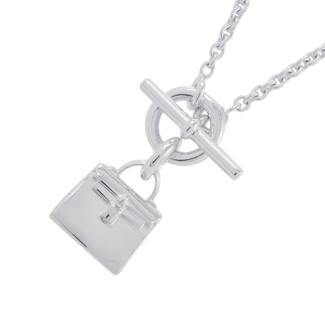 Hermes Amulette Kelly Necklace, SV925 Silver, HERMES Pendant,: --- Catalog ---Category: SizePendant Size: 25.6mm x 12.5mm / 1'' x 0.49''Neck Circumference: 40.5 cm / 15.94''Category: DesignGender: WomenMaterial: Silver 925Pendant Type: AmuletNecklace Type: Neckla