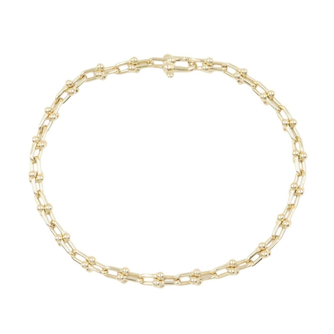 Tiffany & Co. Hardware Microlink Bracelet, Medium, 18K (Yellow Gold), Women's, Gold Tone, 60416923: --- Catalog ---Category: SizeLength: 17cm / 6.69''Weight: 10.4g / 0.36oz.Category: DesignType: Charm braceletColor: YellowMetal: GoldGender: WomenMetal Purity: 18KCategory: GeneralBrand: TiffanyModel: