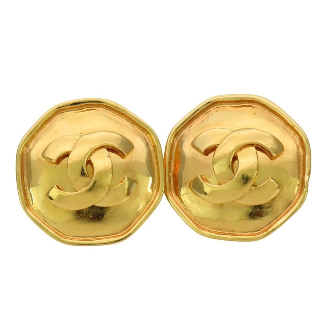Chanel Earrings, Metal, Gold Plated, Coco Mark, Women's, CHANEL: --- Catalog ---Category: SizeSize (HxWxD): 30.60mm x 30.60mm / 1.20'' x 1.20''Category: DesignType: Clip earringsColor: GoldGender: WomenMaterial: Gold plating, MetalCategory: GeneralBrand: Chanel--- 