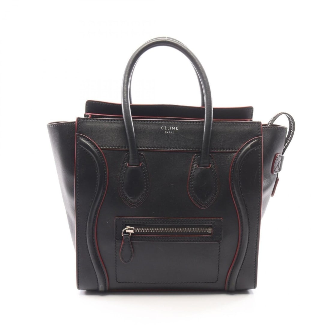 Celine Luggage Micro Shopper Tote Bag Handbag Leather Women's Black 167793: --- Catalog ---Category: SizeSize (HxWxD): 26cm x 26cm x 13cm / 10.23'' x 10.23'' x 5.11''Handle Length: 45cm / 17.71''Category: DesignType: Handbag, Tote bagColor: BlackGender: WomenMaterial: Leather