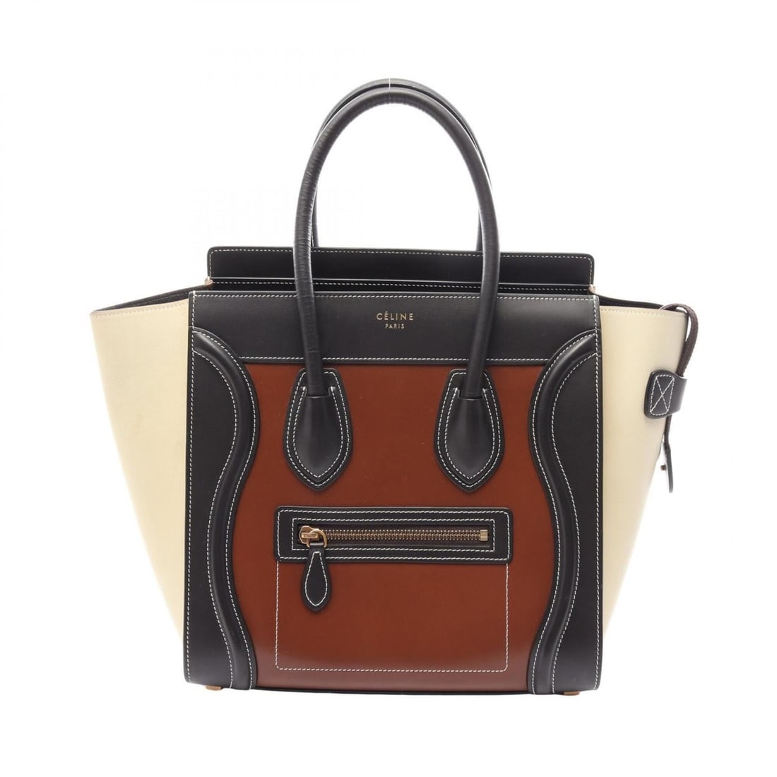 Celine Luggage Micro Shopper Tote Bag Handbag Leather Women's Brown Black Beige: --- Catalog ---Category: SizeSize (HxWxD): 26cm x 26cm x 13cm / 10.23'' x 10.23'' x 5.11''Handle Length: 45cm / 17.71''Category: DesignType: Handbag, Tote bagColor: Beige, Black, BrownGender: WomenMat