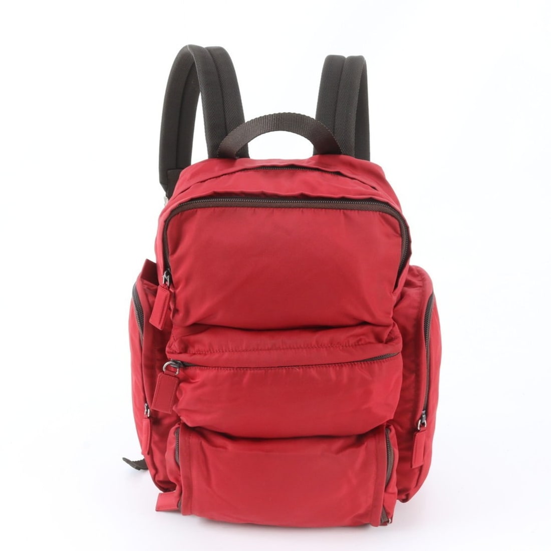Excellent condition Prada Tessuto nylon and leather backpack/handbag for men.: --- Catalog ---Category: SizeSize (HxWxD): 33cm x 28cm x 11cm / 12.99'' x 11.02'' x 4.33''Strap Length: 95cm / 37.4''Handle Length: 20cm / 7.87''Category: DesignType: Backpack, HandbagColor: Brown, Re