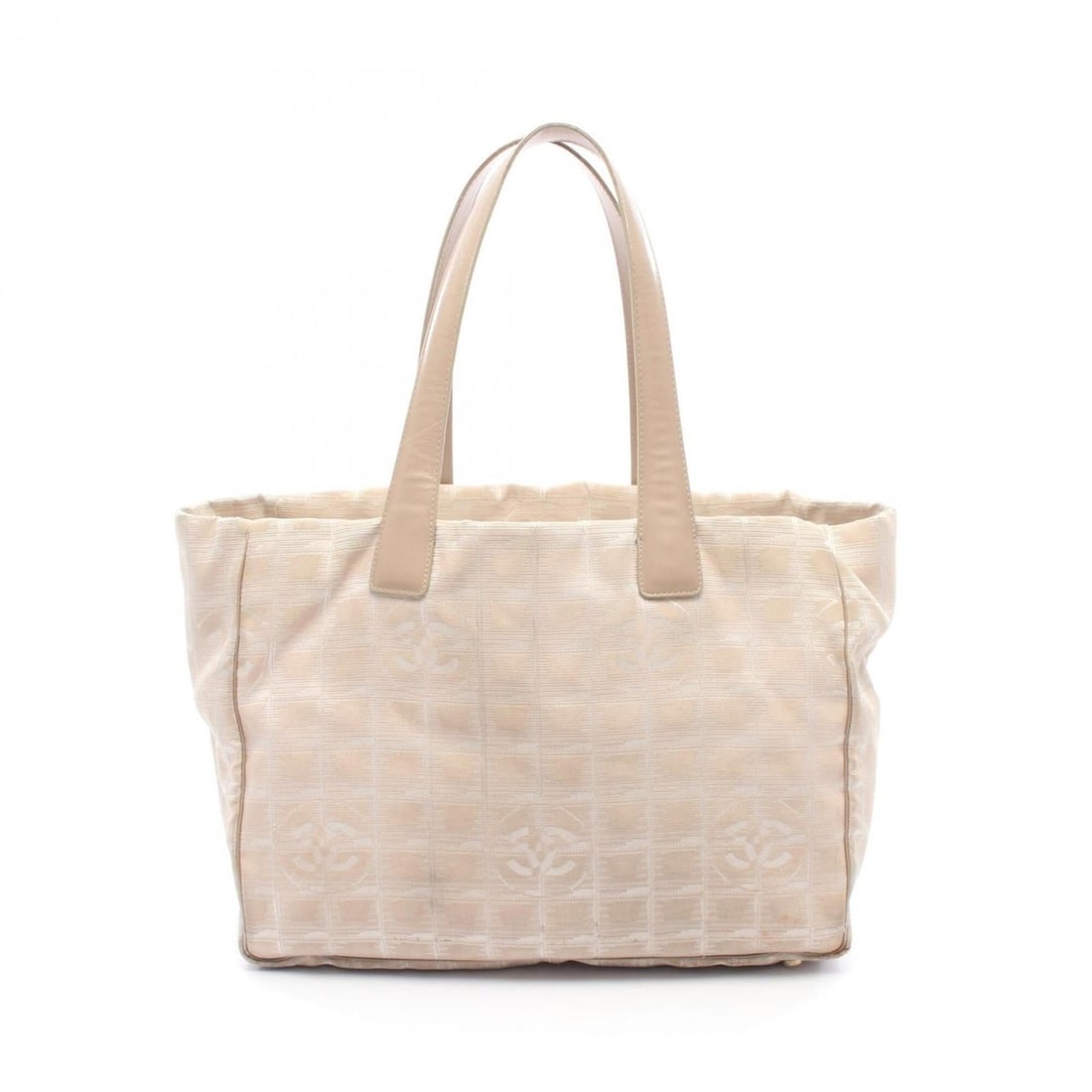 Chanel New Travel Line MM Tote Bag Handbag Leather Nylon Canvas Women's Beige A15991: --- Catalog ---Category: SizeSize (HxWxD): 25cm x 34cm x 14.5cm / 9.84'' x 13.38'' x 5.7''Category: DesignType: Handbag, Tote bagColor: BeigeGender: WomenMaterial: Leather , Nylon canvas Hardware Colo