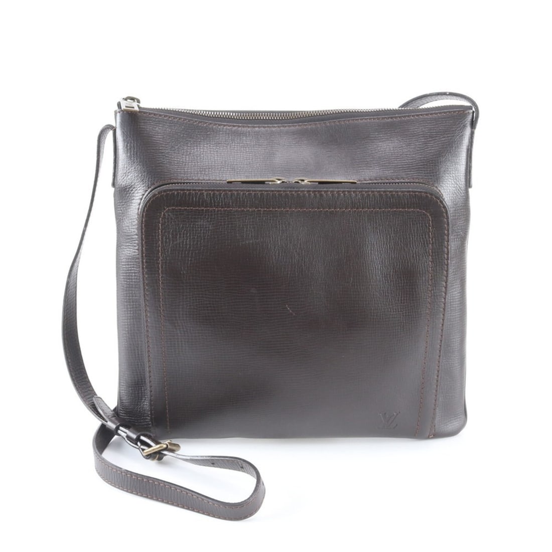 Excellent condition Louis Vuitton Utah Sac Plat M92073 leather shoulder bag messenger bag, brown,: --- Catalog ---Category: SizeSize (HxWxD): 32cm x 34cm x 3cm / 12.59'' x 13.38'' x 1.18''Category: DesignType: Messenger bag, Shoulder bagColor: CoffeeGender: MenMaterial: Leather Category: GeneralBra