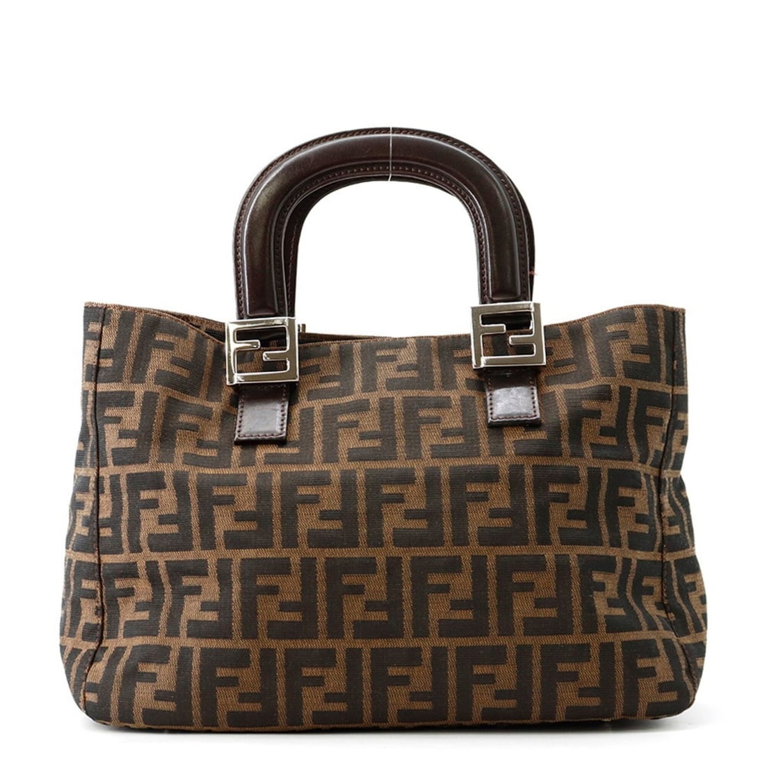 Fendi handbag, Zucca pattern, Mamma Baguette, canvas and leather, 26693 FENDI handbag (1 of 17)