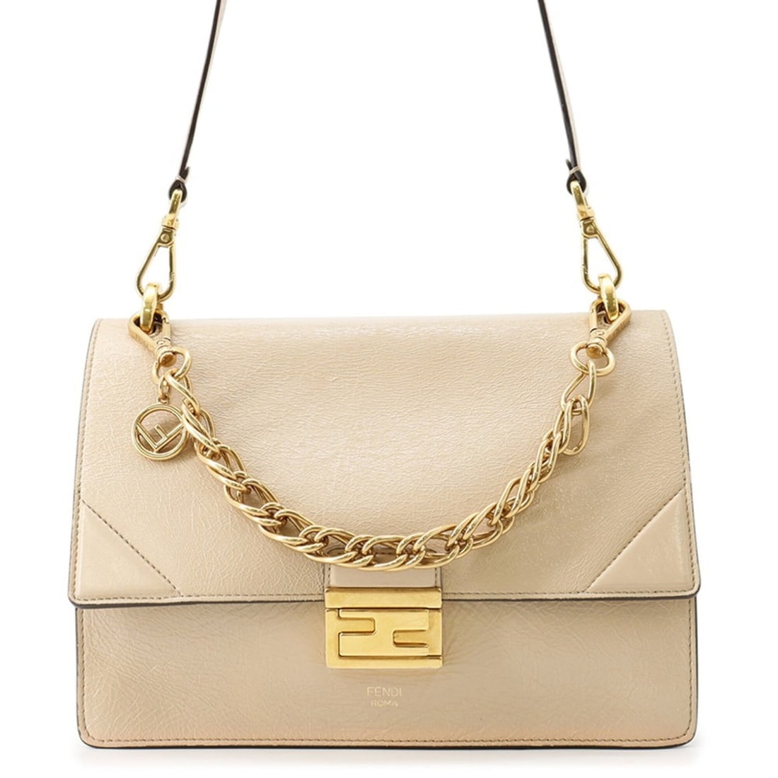Fendi Shoulder Bag Can You Leather 8BT313 FENDI 2-way Handbag (1 of 18)