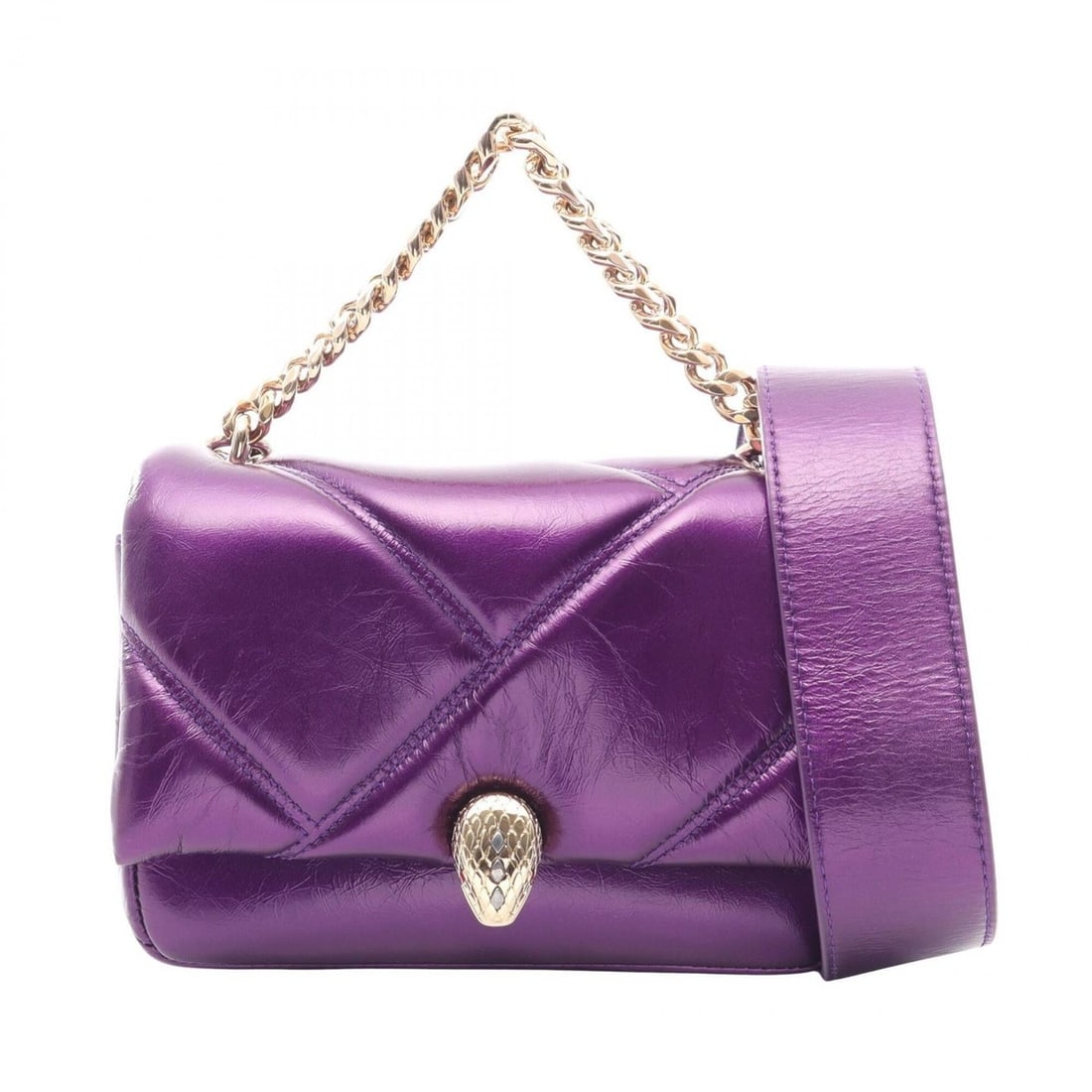 Bulgari BVLGARI Serpenti Cabochon Mini 2-Way Handbag, Leather, Women's, Purple: --- Catalog ---Category: SizeSize (HxWxD): 12cm x 17cm x 5.5cm / 4.72'' x 6.69'' x 2.16''Category: DesignType: HandbagColor: PurpleGender: WomenMaterial: Leather Category: GeneralBrand: Bvlgari--- Ite