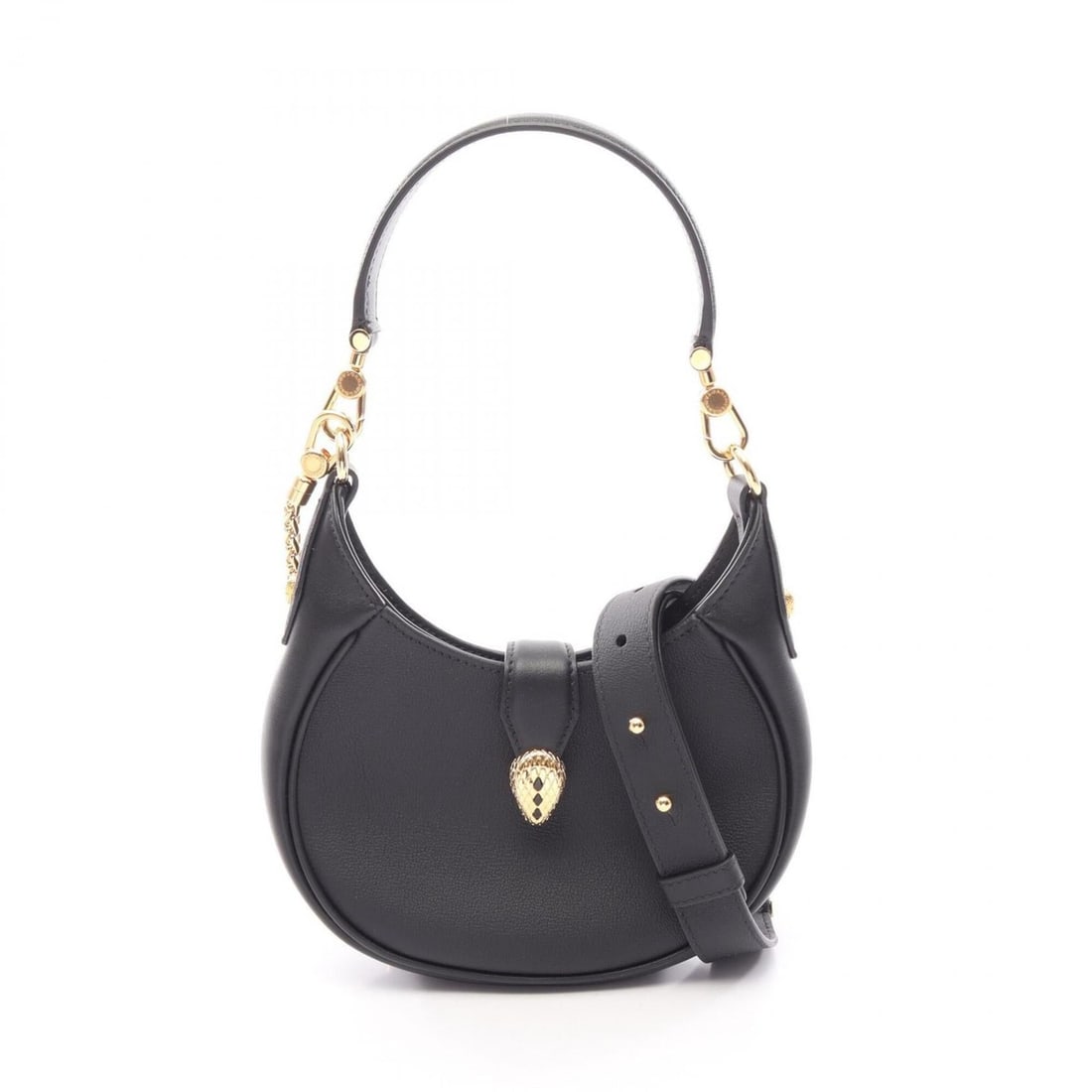 BVLGARI Serpenti Ellipse Small 2-Way Handbag, Leather, Women's, Black, 292051: --- Catalog ---Category: SizeSize (HxWxD): 12cm x 17cm x 4cm / 4.72'' x 6.69'' x 1.57''Category: DesignType: HandbagColor: BlackGender: WomenMaterial: Leather Category: GeneralBrand: Bvlgari--- Item L