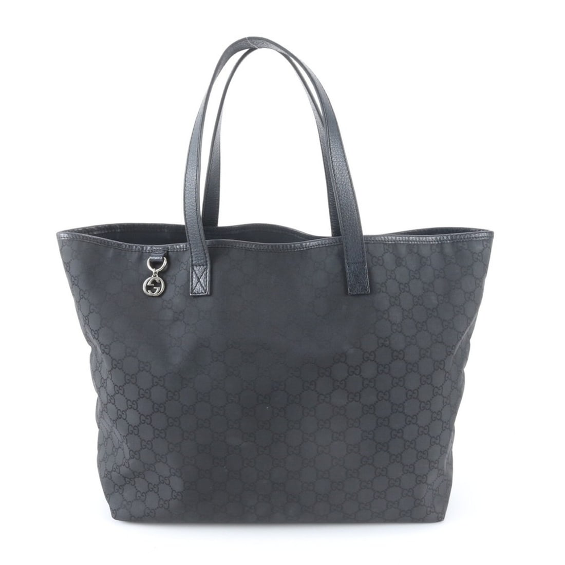 Excellent condition Gucci GG nylon 211525 leather tote bag/handbag/shoulder bag, black, men's.: --- Catalog ---Category: SizeSize (HxWxD): 33cm x 36cm x 12cm / 12.99'' x 14.17'' x 4.72''Category: DesignType: Shoulder bag, Tote bagColor: BlackGender: MenMaterial: Nylon , Leather Category: General