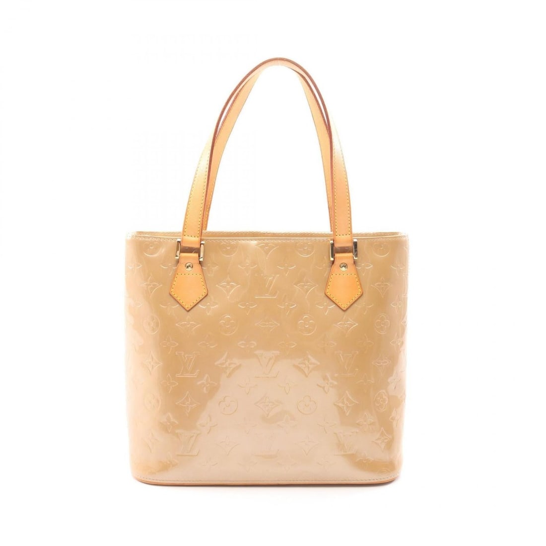 Louis Vuitton Houston Handbag, Leather, Vernis, Women's, Beige, M91340: --- Catalog ---Category: SizeSize (HxWxD): 25cm x 27cm x 13.5cm / 9.84'' x 10.62'' x 5.31''Strap Length: 80cm - 90cm / 31.49'' - 35.43''Handle Length: 43cm / 16.92''Category: DesignType: HandbagColor: