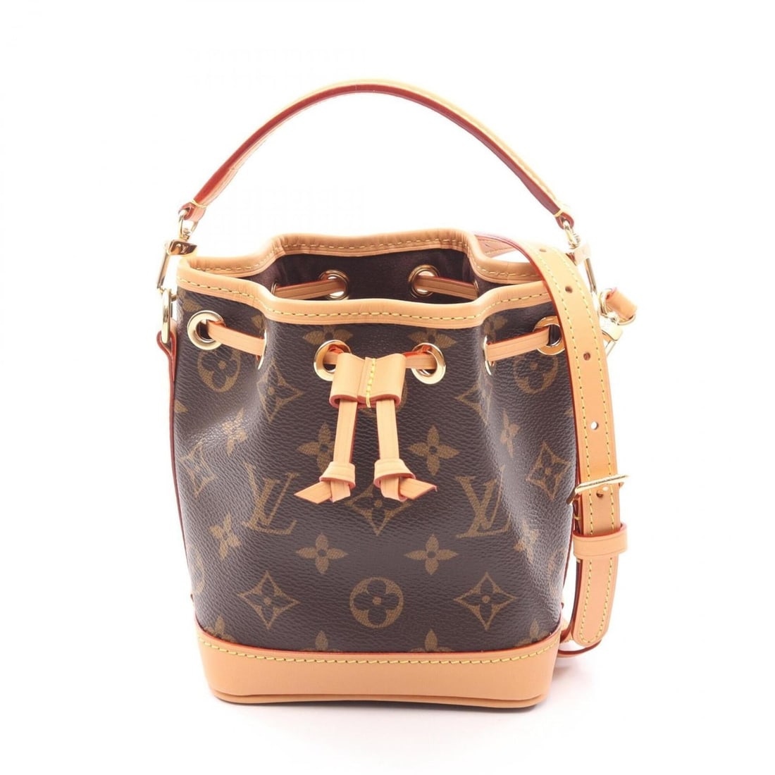 Louis Vuitton Nano Noe Monogram 2-Way Handbag, Coated Canvas and Leather, Pattern, Women's, Brown,: --- Catalog ---Category: SizeSize (HxWxD): 15cm x 13cm x 10cm / 5.9'' x 5.11'' x 3.93''Strap Length: 97cm - 112cm / 38.18'' - 44.09''Handle Length: 25cm / 9.84''Category: DesignType: HandbagColor: Bro