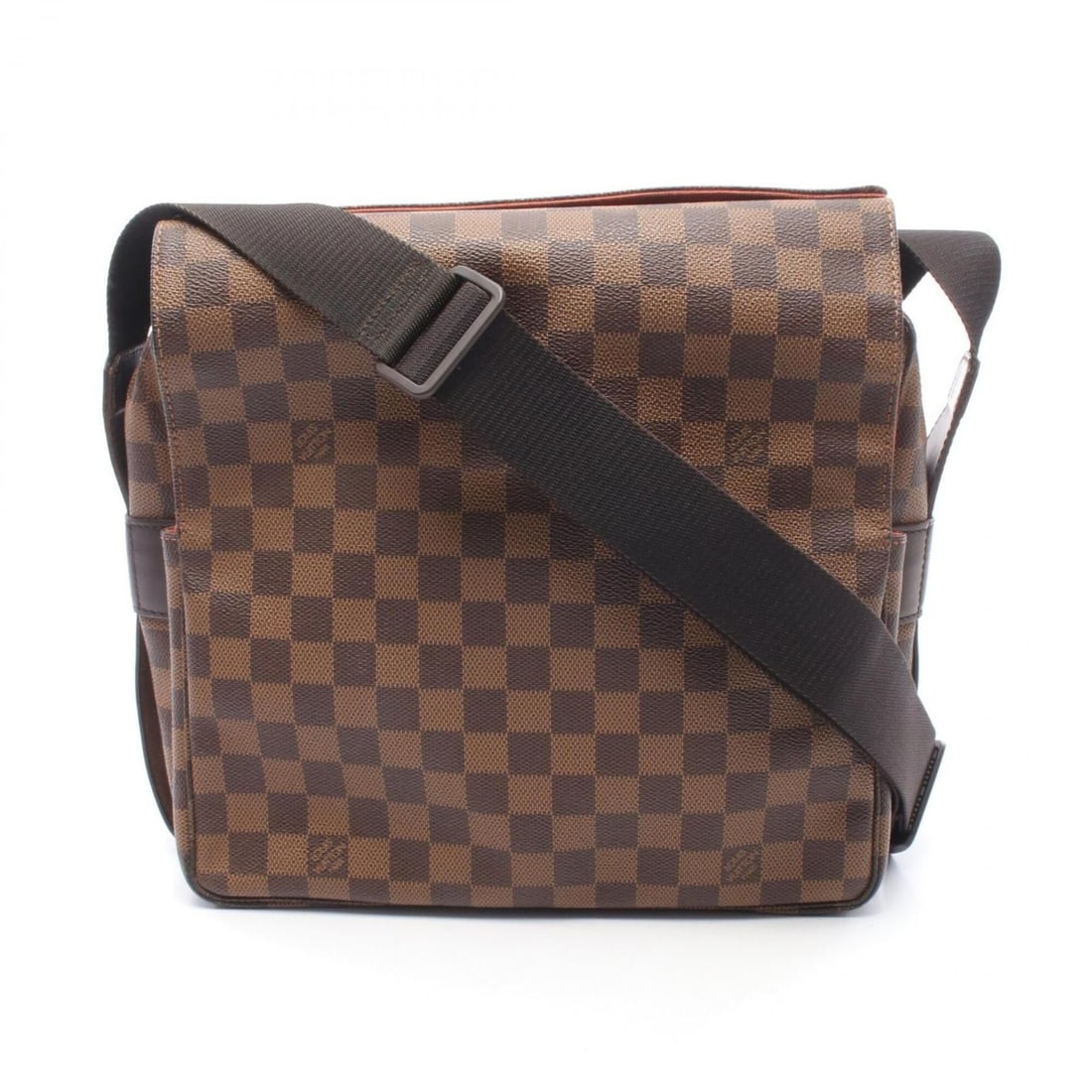 Louis Vuitton Naviglio Damier Ebene Shoulder Bag/Handbag, Coated Canvas and Leather, Pattern,: --- Catalog ---Category: SizeSize (HxWxD): 24cm x 27cm / 9.44'' x 10.62''Strap Length: 90cm - 143cm / 35.43'' - 56.29''Category: DesignType: Shoulder bagColor: Brown, EbeneGender: Men,WomenMaterial: C