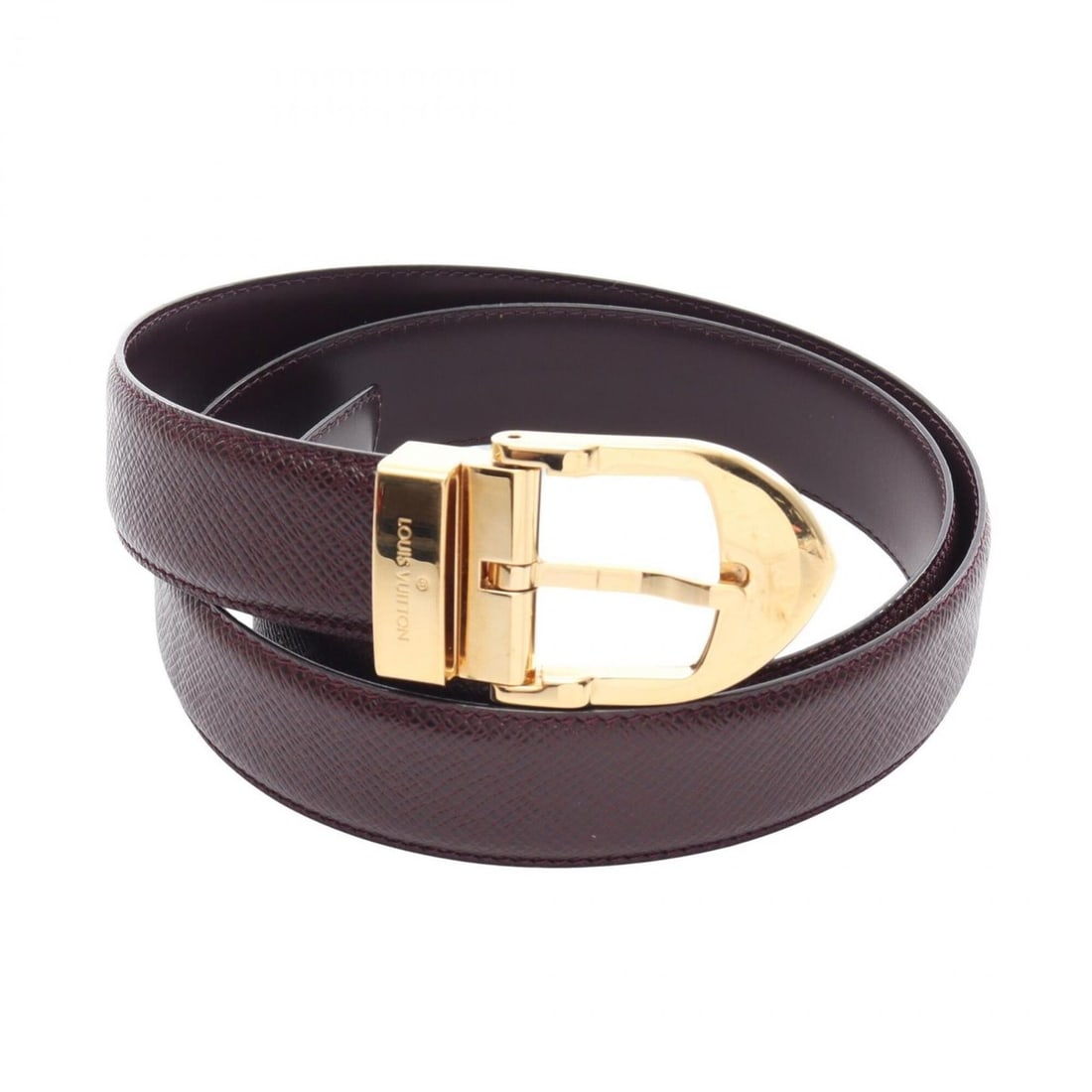 Louis Vuitton LOUIS VUITTON Ceinture Classic Taiga Acajou Belt Leather Men's Bordeaux M6841: --- Catalog ---Category: SizeWidth: 3cm / 1.18''Length: 85cm - 95cm / 33.46'' - 37.4''Category: DesignType: Standard beltColor: BordeauxGender: MenMaterial (Strap): Leather Category: GeneralLine: Taig
