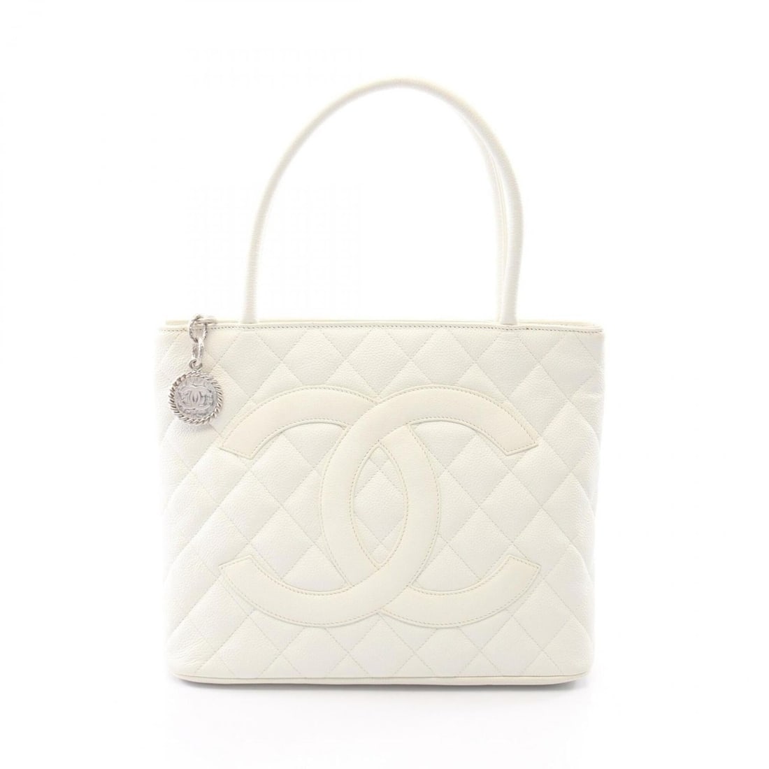 Chanel Reissue Tote Bag, Handbag, Caviar Leather (Grained Calfskin), Women's, White, A01804 (1 of 12)
