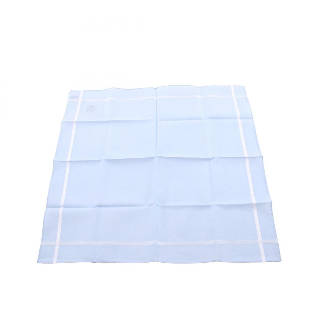 Hermes H-Relief Handkerchief Scarf Muffler Cotton Men's Women's Blue/White (1 of 16)