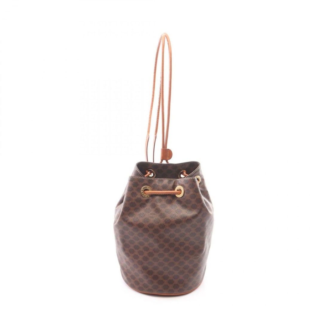Celine Macadam Drawstring Backpack/Handbag, Coated Canvas and Leather, Women's, Brown (1 of 12)