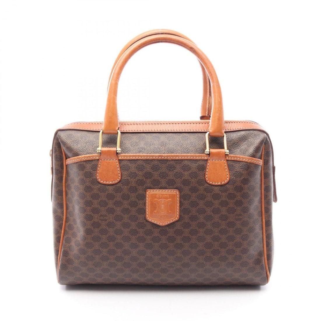 Celine Macadam Boston Bag Handbag, Coated Canvas Leather, Women's, Brown: --- Catalog ---Category: SizeSize (HxWxD): 21cm x 30cm x 12cm / 8.26'' x 11.81'' x 4.72''Handle Length: 51cm / 20.07''Category: DesignType: Boston bag, HandbagColor: BrownGender: WomenMaterial: Coated