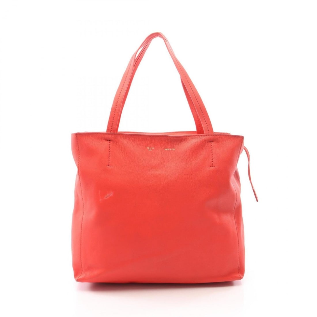 Celine Horizontal Cabas Small Tote Bag Handbag Leather Women's Red 169243DBT: --- Catalog ---Category: SizeSize (HxWxD): 28cm x 31cm x 11cm / 11.02'' x 12.2'' x 4.33''Handle Length: 47cm / 18.5''Category: DesignType: Handbag, Tote bagColor: Red colorGender: WomenMaterial: Leath