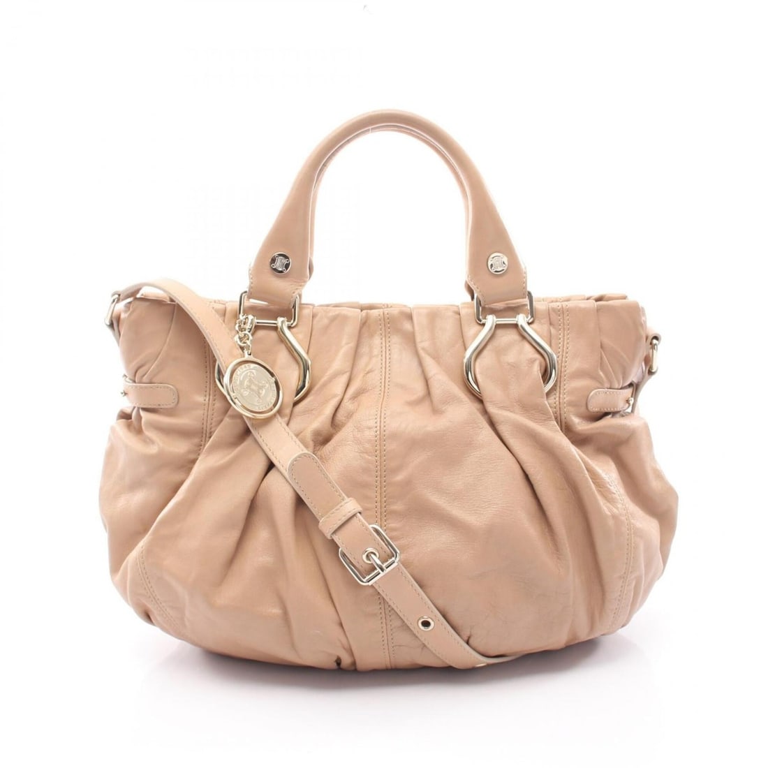 Celine Pillow Small 2-way Handbag, Leather, Women's, Beige: --- Catalog ---Category: SizeSize (HxWxD): 25cm x 25cm x 18cm / 9.84'' x 9.84'' x 7.08''Category: DesignType: HandbagColor: BeigeGender: WomenMaterial: Leather Category: GeneralBrand: Celine--- Item L